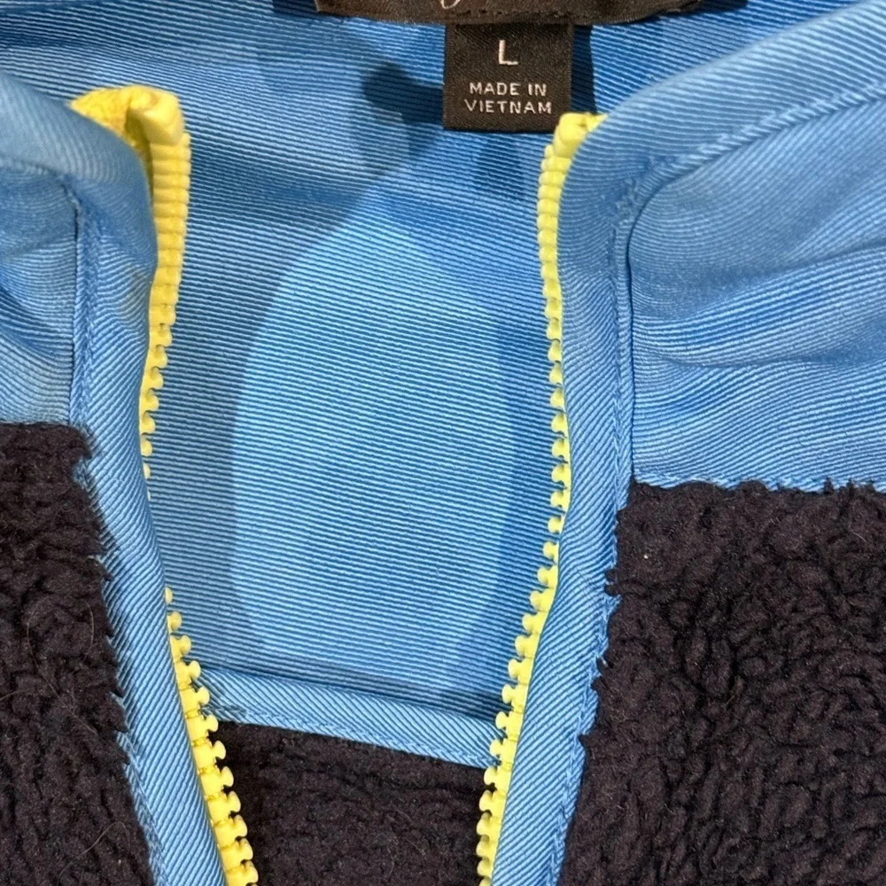 J. Crew Blue and Black Puffer Jacket